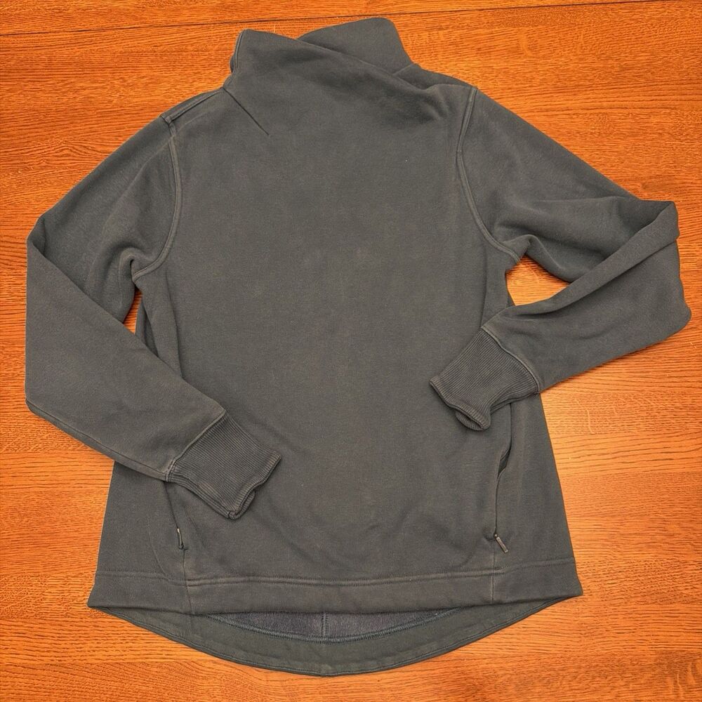 Athleta Cozy Karma Twist Neck Sweatshirt Size S Blue Soft Lining